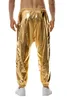 Мужские брюки 2023 золотого и серебряного цвета в стиле панк, хип-хоп, мужские сценические брюки Nightclu DJ, винтажные шаровары для уличных танцев, беговые брюки