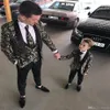 Suits Boy 3 sztuki smoking ślubny plażowy dla dzieciaku szczytowego lapy formalne spodne PROM PROM PROUNTY kamizelki chłopcy formalne noszenie 2548