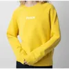 Zadig Voltaire Lettre Imprimer Designer Sweatshirts Jaune Col Rond Femmes Pull Pull