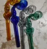 Las cachimbas dan el tubo de cristal del quemador de aceite de los tubos que fuman con el material embriagador grueso colorido de Pyrex del 14cm