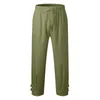 Men's Pants Linen Summer Beach Solid Color With Open Hems For Comfort Breathability Casual And Daily Vacation