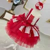 Girl Dresses Glitter Handmade Puffy Layered Baby Dress Knee Length Infant First Birthday Customise Kid Outfit Christmas Year