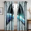 Startain Paceg Station Spacesphip Interior Pacecrafts Think Window Stertains for Room Bedroom Decor