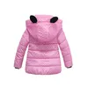 Jaquetas outono inverno jaqueta para baixo casacos crianças bebê meninos meninas pontos bonitos impresso luz acolchoada urso com capuz infantil outerwear