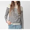 Zadig Voltaire Striped Cashmere 스웨터 여성 디자이너 겨울 따뜻한 knitweat