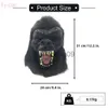 Party Masks Orangutan Plush Head Cover Animal Mask Full Face Cosplay Gorilla Activity Performance Clothes Halloween Costume For Men X0907