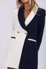 Pantalon de deux pièces pour femmes Un costume de femme moderne sur mesure robe bouton blazer épissage formel décontracté mère de la mariée costumes