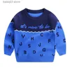 Pullover Kids Autumn and Winter Sweater Clothes Boys Children Sweater Girls Knitting Print Letter Long -sleeved Sweater T230907