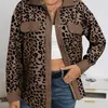 Kvinnors jackor vår leopard jacka kvinnor corduroy kappa överskjorta långärmad lös skjorta för 230906