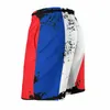 Shorts masculinos praia anime causal bandeira frança respirável secagem rápida novidade casual cordão ajustável solto elástico ma