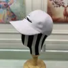 23SS Pure Cotton Fabric Baseball Cap för kvinnor Män Casquette för Boy Girl Fashion Leather Back Closure Hat Inklusive Box Preferred Gift