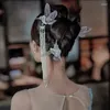 Pinzas para el cabello, accesorios HIMSTORY, diseños de pájaros transparentes, horquillas de boda, tocado con Clip de golondrinas a la moda Grace