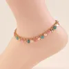 Charm Bracelets 2Pcs/Sets Gold Color Link Chain Coin Pendant Anklets For Women Leg Ankle Holidays Beach Foot Jewelry Female Accessories