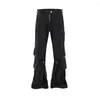 Pantaloni da uomo Stile Locomotiva Cravatta Lavato Baggy Cargo Uomini e donne Streetwear Y2k Pantalones Hombre Tuta nera Pantaloni oversize