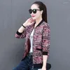 Women's Jackets Fashion Jacket Tops Sportswear 2023 Spring Autumn Slim Casual Printing Coat Female Korean Lining Outerwear