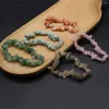 Braccialetti in pietra naturale da 18 cm con perline di ghiaia irregolari per donna uomo accessori gioielli regalo per feste