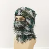 Czapki czapki/czaszki Hip Hop Tassel Balaclava Pełna okładka Maska narciarska Trend Kopa Kamuflage nakrycia głowy unisex y2k dzianinowa maska ​​twarzy dla kobiet mężczyzn x0907 x0908