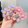 Accessoires pour cheveux 10 pièces/ensemble bébé fille couleurs mignonnes bandes de fleurs porte-queue de cheval enfants chouchous doux en caoutchouc enfants