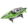 Electric RC Boats 25kmh 24g 고속 원격 제어 레이싱 속도 보트 HJ813 고속 방수 RC 보트 어린이 모델 장난감 230906