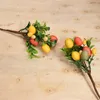 Fiori decorativi Uovo di Pasqua Decorazione dell'albero Vasi artificiali di foglie verdi Taglio semplici ornamenti da tavolo Disposizione dei fiori