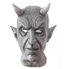 Party Masks Horror Demon Horn Mask Cosplay Mephistopheles Mask Devil Latex Hjälm Masquerad Mardi Gras Mask Men Halloween Accessories Props 230906