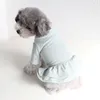 Cão vestuário listrado algodão roupas para animais de estimação verão primavera vestido camisa gato cachorrinho casamento roupas florais para cães teddy