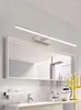 Vägglampa led badrum fåfänga ljus 60 cm 80 cm 100 cm ac85-265v inomhus moderna sconces spegel fixturer svart vit