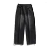 Men's Pants Side Panel Design Jeans Autumn And Winter Loose Fitting Worn-out Wash Baggy Hosen Joggers Men