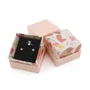 Gift Wrap DoreenBeads Cute Pink Heart Paper Box Earrings Ring Jewelry Set Boxes For Packing & Display Wholesale 5x5x3cm 1 Piece