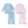 Pijama yaz yürümeye başlayan çocuk kızlar pijama çocuklar Paskalya pijamaları pamuk seerucker erkek kıyafetleri seti 230906