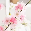 Dekorativa blommor 105 cm lång gren Artificiell blommor Cherry Blossom Wedding Table Arrangement Decoration Party Supplies