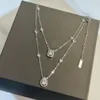 JOY TRILOGY necklace for woman designer 925 silver material will never fade Inlaid with natural crystal fashion classic style Never fade premium gifts 024