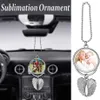 Porte-clés de voiture par Sublimation thermique, décorations en forme d'aile d'ange, pendentif d'impression par transfert vierge, fabrication de bijoux 232l