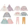 Pull enfants tricot pulls 2023 hiver LM marque filles mignon fleur imprimé broderie cardigan enfants vêtements d'extérieur 230906