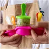 Eiscreme-Werkzeuge Neue Eiscreme-Pops-Form Tragbare Lebensmittelqualität Popsicle Mod Ball Maker Baby DIY Ergänzungswerkzeuge Fruchtshake-Zubehör DHPW4