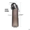 Water Bottles 650Ml Water Cup Air Flavored Sports Bottle Suitable For Outdoor Fitness Fashion Fruit Flavor Scent Up Drop Delivery Dhdw3