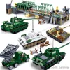 كتل العسكرية المدفع العسكري المعركة دبابة شاحنة شاحنة Army Building Builds مجموعات نموذج الأطفال هدية R230907