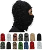 Czapki czapki/czaszki Y2K haftowane baraklava pełne czapki narciarskie maska ​​moda na dzika