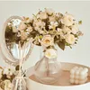 Decorative Flowers 6 Heads Artificial Flower Bouquet Wedding Table Decoration Fake DIY Homemade Christmas Liquidations