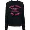 Zadig Voltaire Women Designerスウェットシャツクラシックレタープリントコットンプルオーバージャンパーネイビーブルーセーター