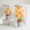 Flores decorativas hechas a mano para mujer, girasol de ganchillo en una maceta, adornos bonitos en maceta, regalo de agradecimiento, decoración del hogar, regalo