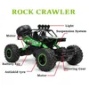 ElectricRC Car 1 121 16 4WD RC car with Led lights 24G radio highspeed racer dual motor drive offroad control truck Childrens toy Gift 230906