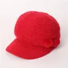 Vizieren Vrouwen Fleece Hoeden Snoep Kleur Gebreide Baret Hoed 2023 Winter Solid Warm Gorras Koreaanse Harajuku Casual Dikker Piekte caps