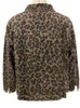 Jaquetas femininas vintage denim jaqueta mulheres outono inverno manga longa leopardo impressão curto casaco feminino casual solto lapela único breasted