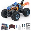 ElectricRC Car 24G Машинки с дистанционным управлением Monster Truck RC Car Электрические грузовики Трюковые машинки со световым звуковым распылением Игрушки для мальчиков Дети Детский подарок 230906