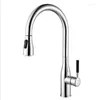 Kökskranar Dra ut kran Chrome /Brush Gold /Black Sink Mixer Tap 360 graders rotationskran