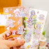 Andra dekorativa klistermärken 42 Sheets Pet Clear Waterproof Cup Cartoon Cute Children Adhesive Diy Scrapbooking Sticker Label Stationery 230907