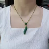 Beautiful waist jade necklace for women with a high-end sense of collarbone chain temperament and fashion. New version gives people a good gift