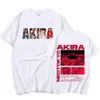 Homens camisetas Anime japonês Neo Tokyo Akira Camiseta Filme Ficção Científica Manga Saro Kaneda Homens Camisas de Manga Curta 100 Algodão Camiseta 230906