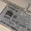 Iced Vvs Out witte diamanten hanger creditcard goud zilver massief 925 Moissanite